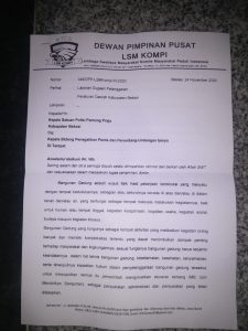 KOMPI Desak Satpol PP Segel Bangunan Milik Pemkab Bekasi Yang Tidak Mengantongi IMB