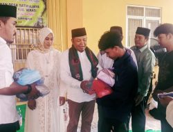 Acara Halal Bil Halal, Pemdes Satriajaya Santuni Puluhan Yatim Dan Dhu’afa