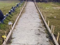 Wujudkan Keinginan Warga, Kades Satriajaya Bangun Jogging Track